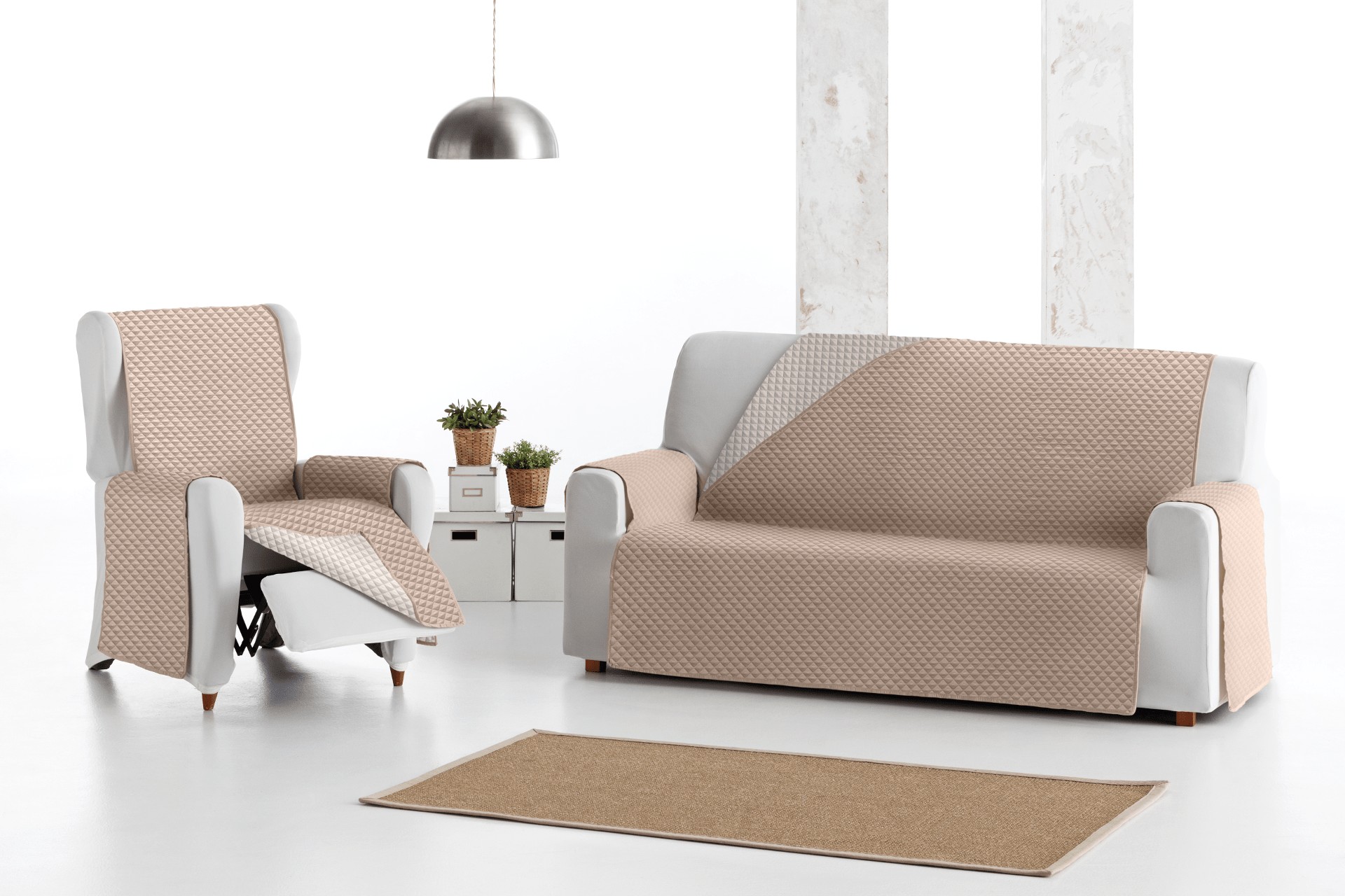 Funda de Sofa elastica de 4 Plazas, funda de licra adaptable para
