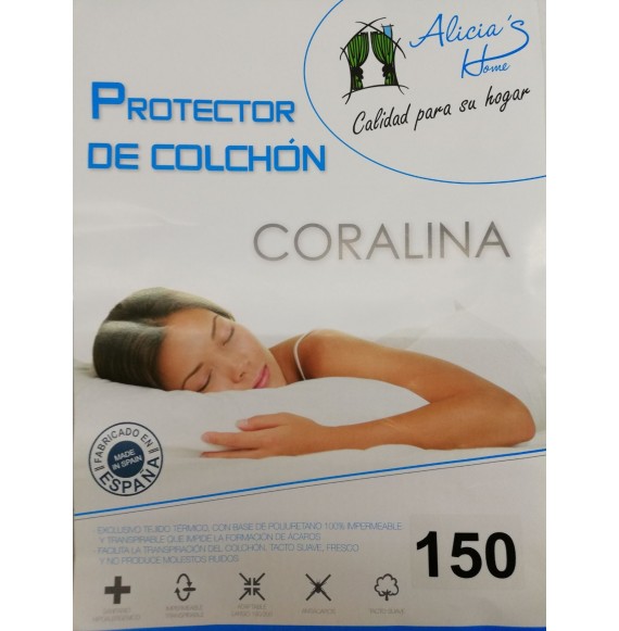 PROTECTOR COLCHON IMPERMEABLE TACTO CORAL 